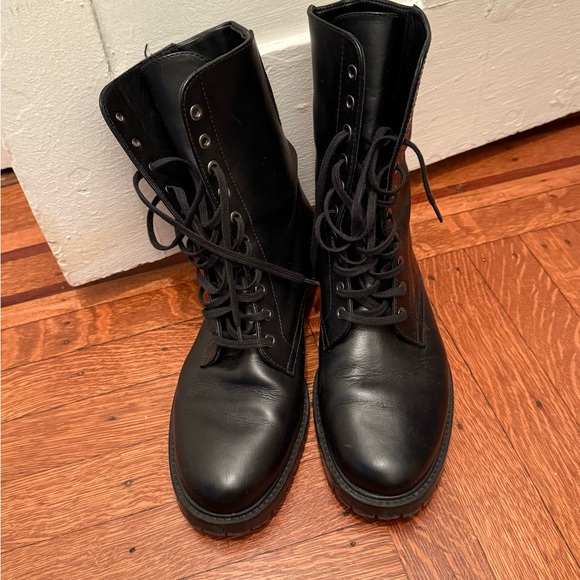 Lafayette 148 Lace-Up Boots - Picture 1 of 4